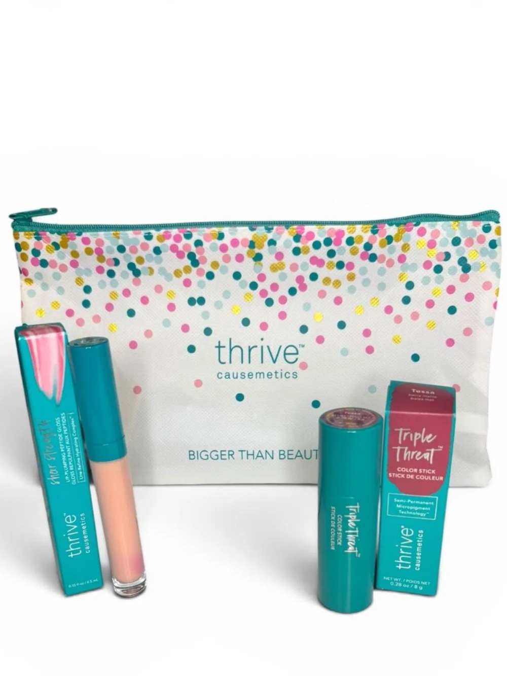 NWT/NIB Thrive Causemetics Beauty Bundle - Makeup Pouch FREE With Purchase